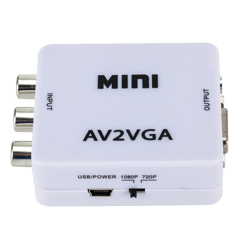 RCA-VGA конвертер AV-VGA конвертер Премиум видео конвертер 3,5 мм аудио-преобразователь ТВЧ-сигналов автоматическое определение разрешения