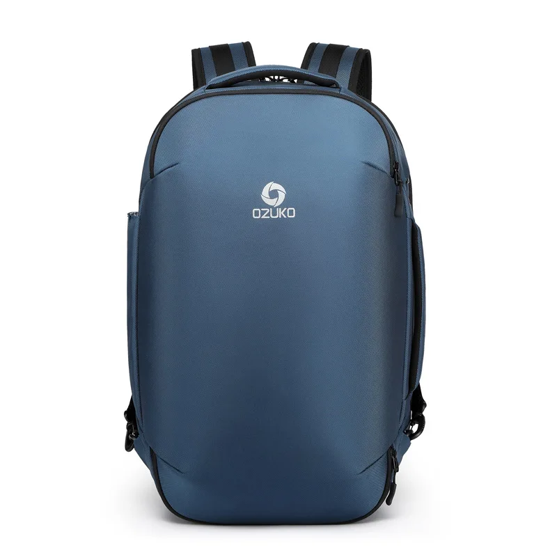 OZUKO мужской рюкзак Водонепроницаемый ноутбук Back Pack высокой емкости спортивные сумки для мужчин плечо сумка через плечо Mochila с сумкой для обуви - Цвет: Blue