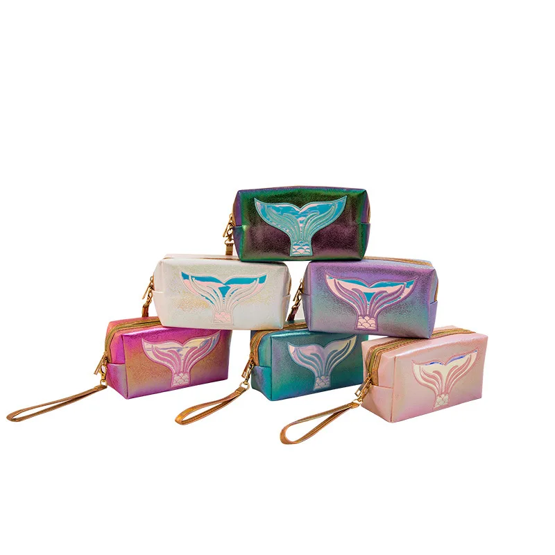 

Fashion Laser Cartoon Mermaid Makeup Bag Women Cosmetic Bag Zipper Make Up Pouch Travel Toiletry Organizer Beauty Vanity Case