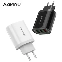 AZiMiYO 5V 2.4A QC 3,0 USB быстрое зарядное устройство для телефона дорожный настенный адаптер QC3.0 FCP универсальный для Xiaomi iPhone samsung huawei EU штекер