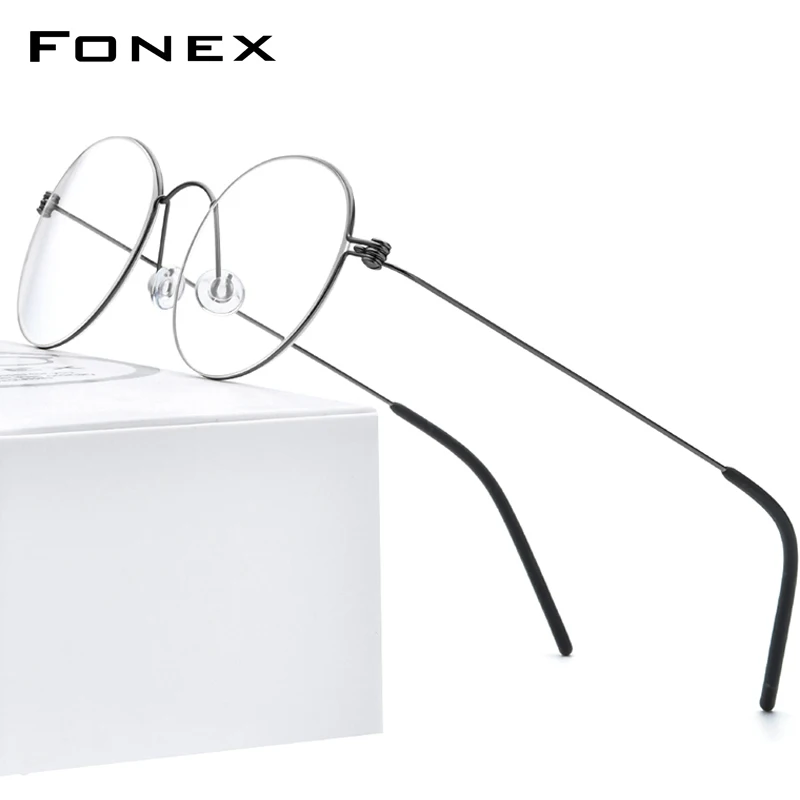 FONEX Мужские и женские очки с титановой оправой B новые корейские оптические
