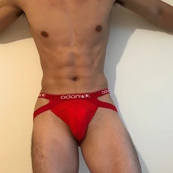 

Brand Men Underwear Sexy Gay Jockstrap Cotton Hollow Underpants Cueca Tanga Male Panties Men Thong G-String Breathable