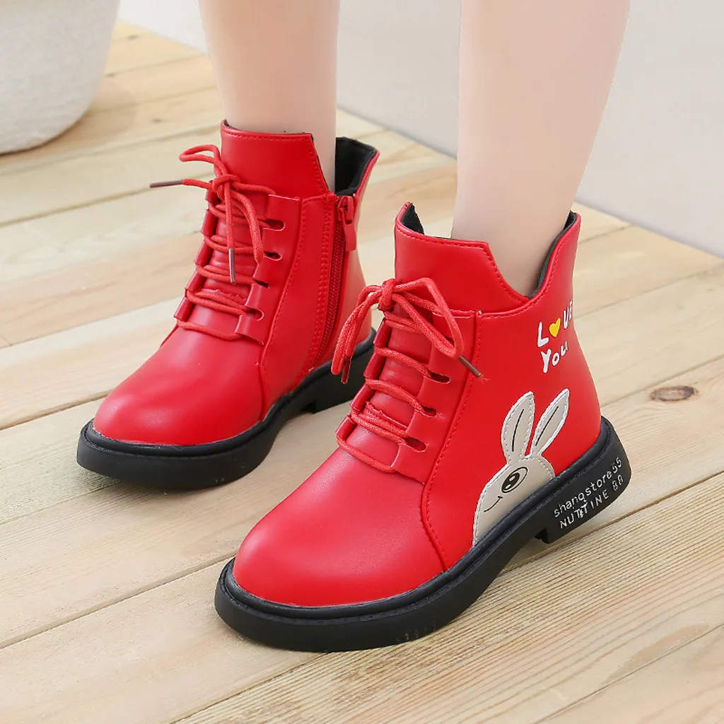 winter boots Children Baby toddler girl boots princess Cartoon Shoes Leather Winter Cotton Warm winter boots kids#Y3