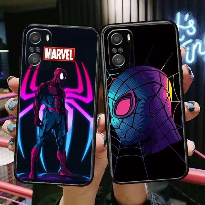 Мягкий черный чехол для телефона Питер Паркер Marvel Xiaomi Redmi Note 10S 10 9T 9S 9 8T 8 7S 7 6 5A 5 Pro Max
