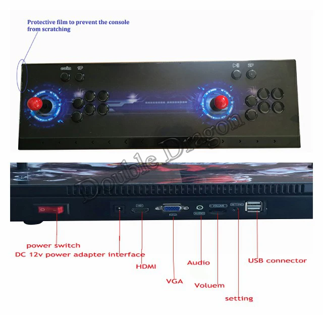 US $346.45 2448 in 1 140 3D Games Arcade Console Wireless WIFI Version With Joytick Push Button Game Controller to TVLaptopLcd Screen