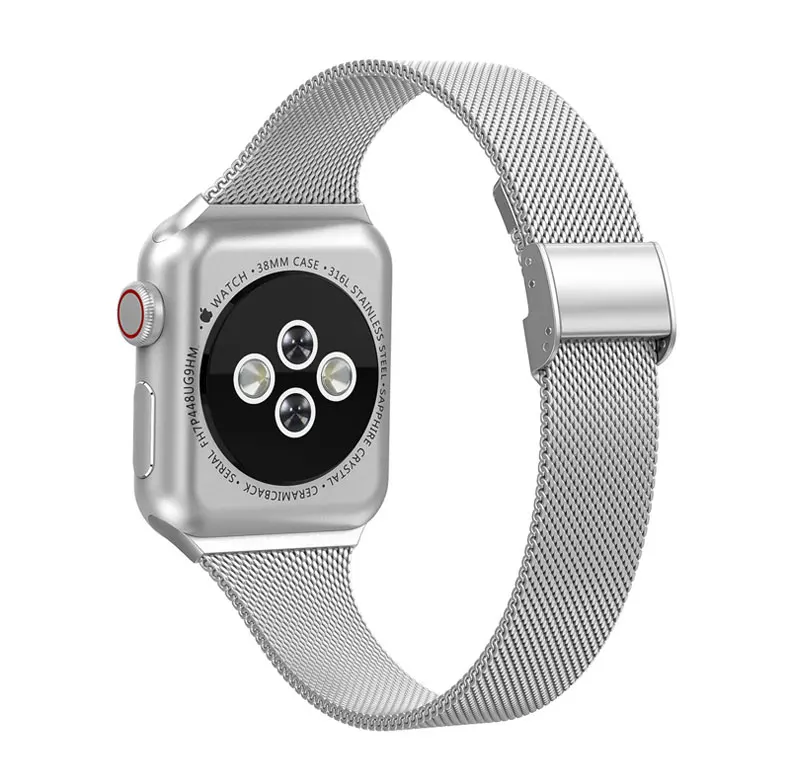 Для похудения браслет из нержавеющей стали для apple watch, 38 мм, ремешок, 40 мм apple watch ремешок 38 мм 40 мм наручных часов iwatch серии 5/4/3/2/1 wristbelt