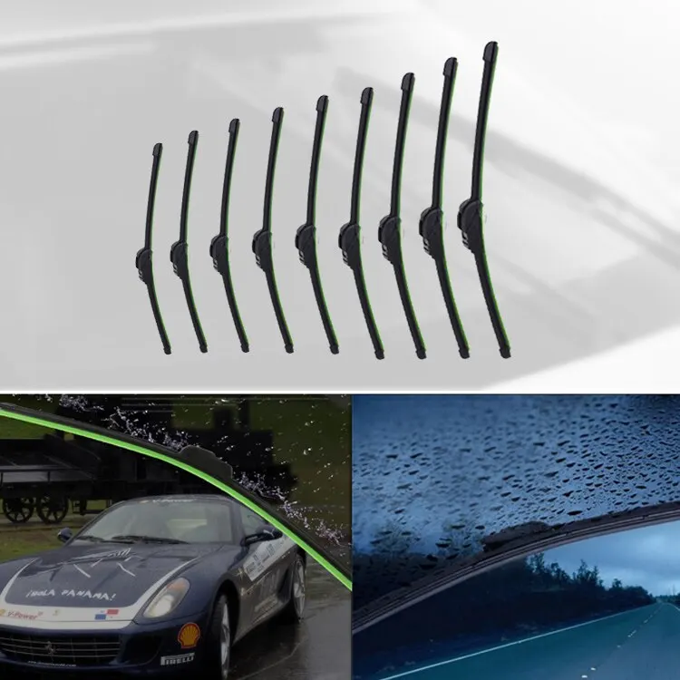 

Universal Car U-type Soft Frameless Bracketless Rubber Windshield Screen Wiper Blade 14'' 16'' 17'' 18'' 19'' 20'' 21'' 22''
