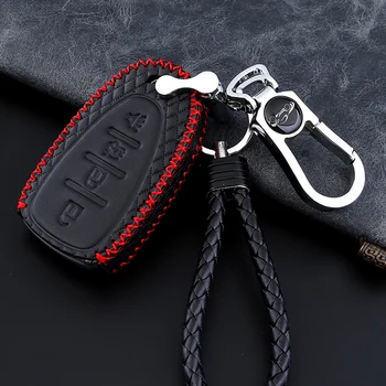 

Top Layer Leather Litchi Pattern Car key protection case cover For Chevrolet Malibu XL TRAX Equinox Camaro Cruze 2016 2017 2018