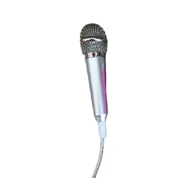 

Portable 3.5mm Stereo Studio Mic KTV Karaoke Mini Microphone For Cell Phone Laptop PC Desktop 5.5cm*1.8cm Small Size Mic