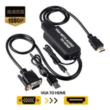 Aliexpress - 1.8m VGA to HDMI Conversion Cable With Audio Cable and Power Adapter Cable VGA to HDMI Cable