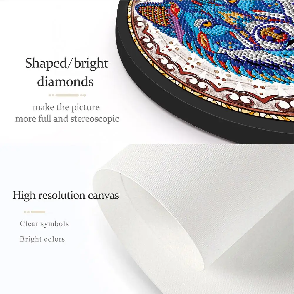 Wolf Style Mural Tessles Diamond Painting With Cartoon Box Diamond Embroidery Fashion Pattern Home DIY Decoration