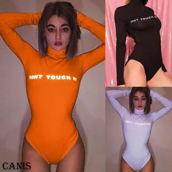 

Women Bodysuit Bodycon Jumpsuit Romper Leotard Tops Blouse Playsuit Long Sleeve