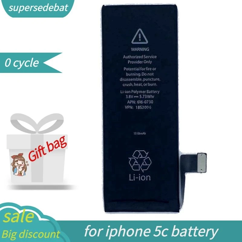 

Supersedebat for Iphone 5c Battery for Apple Iphone 5c Batteries Accumulator Original Batteri Lithium for Iphone 5c 0 Cycle Tool