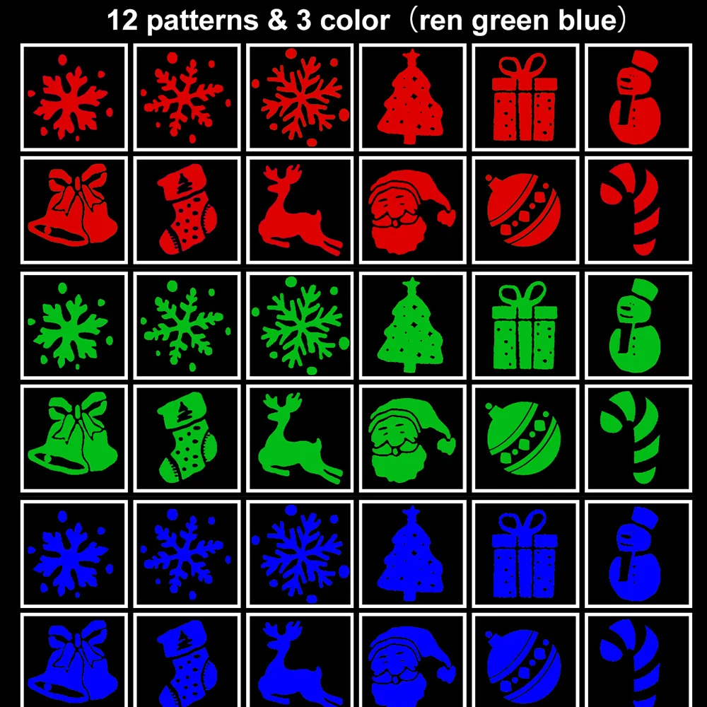 3/5 Вт Светодиодный прожектор Водонепроницаемый Крытый открытый точечные светильники 12 узор Рождество Снежинка лампа проектора Хэллоуин прожектор для вечеринки