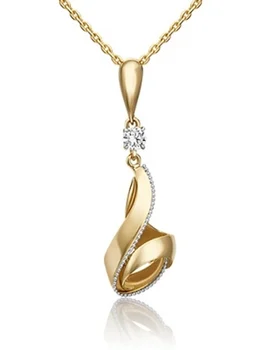 

Yuz platinum pendant with Swarovski crystals made of combined gold