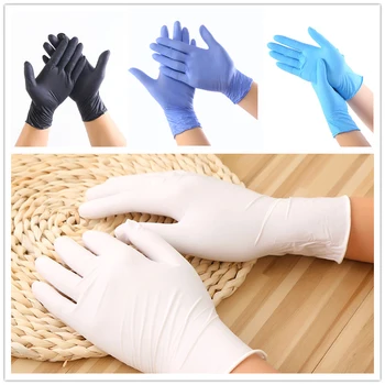 

Disposable Gloves 100PCS Food Grade Rubber Nitrile Glove for Examination Anti infection Laboratory Electronics Working Gloves