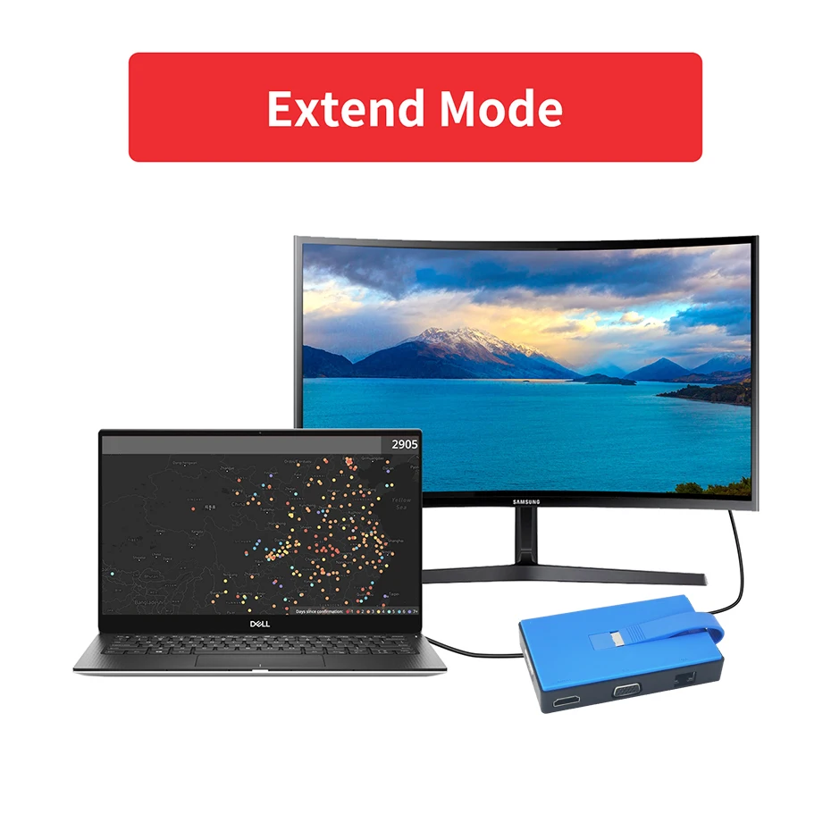 USB 3.0 to HDMI-compatible Converter 5-in-1 to VGA HD DVI Adapter for Win 10 Mac Os. Displaylink USB 3.0 Video & Audio Converter