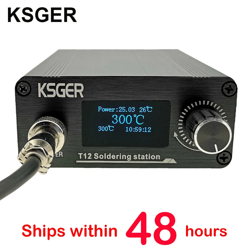 KSGER T12 русская паяльная станция STM32 OLED паяльник наконечники FX9501 ручка сварочные