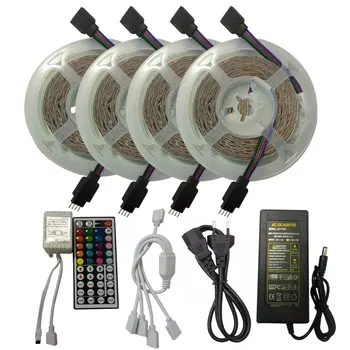 

Color Changing LED Soft Light With Epoxy IP65 Waterproof Light Strip With 44-key Remote Control 5A Power Supply