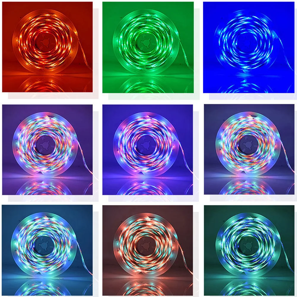 1/5/10m Светодиодные ленты светильник гибкий Портативный 5050 RGB ing лента ТВ