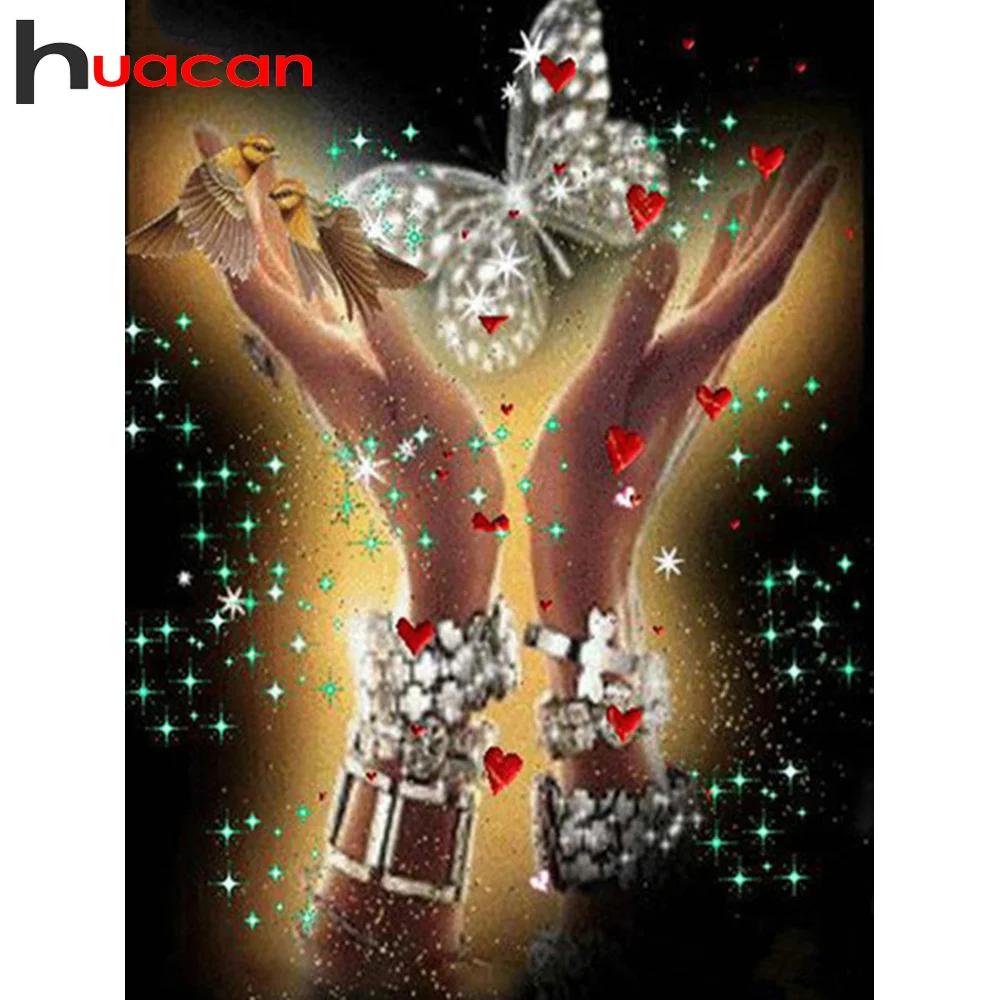Huacan 5D DIY Diamond Painting Butterfly Full Square/Round Paint With Diamonds Embroidery Decorations Home Art
