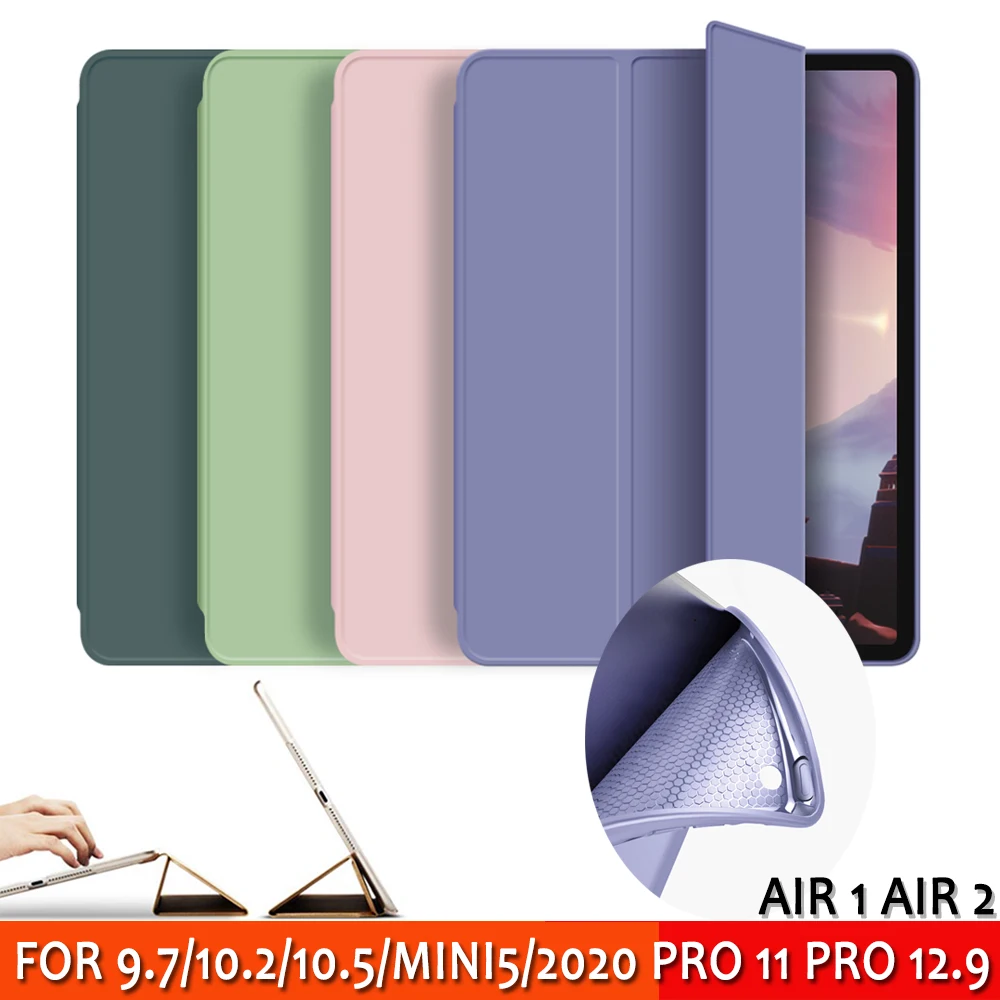 Чехол для iPad Air 2 1 10 2019 / Pro 11 12 9 2020 3 5/9 7 2018 мягкий силиконовый чехол накладка Mini5|case for