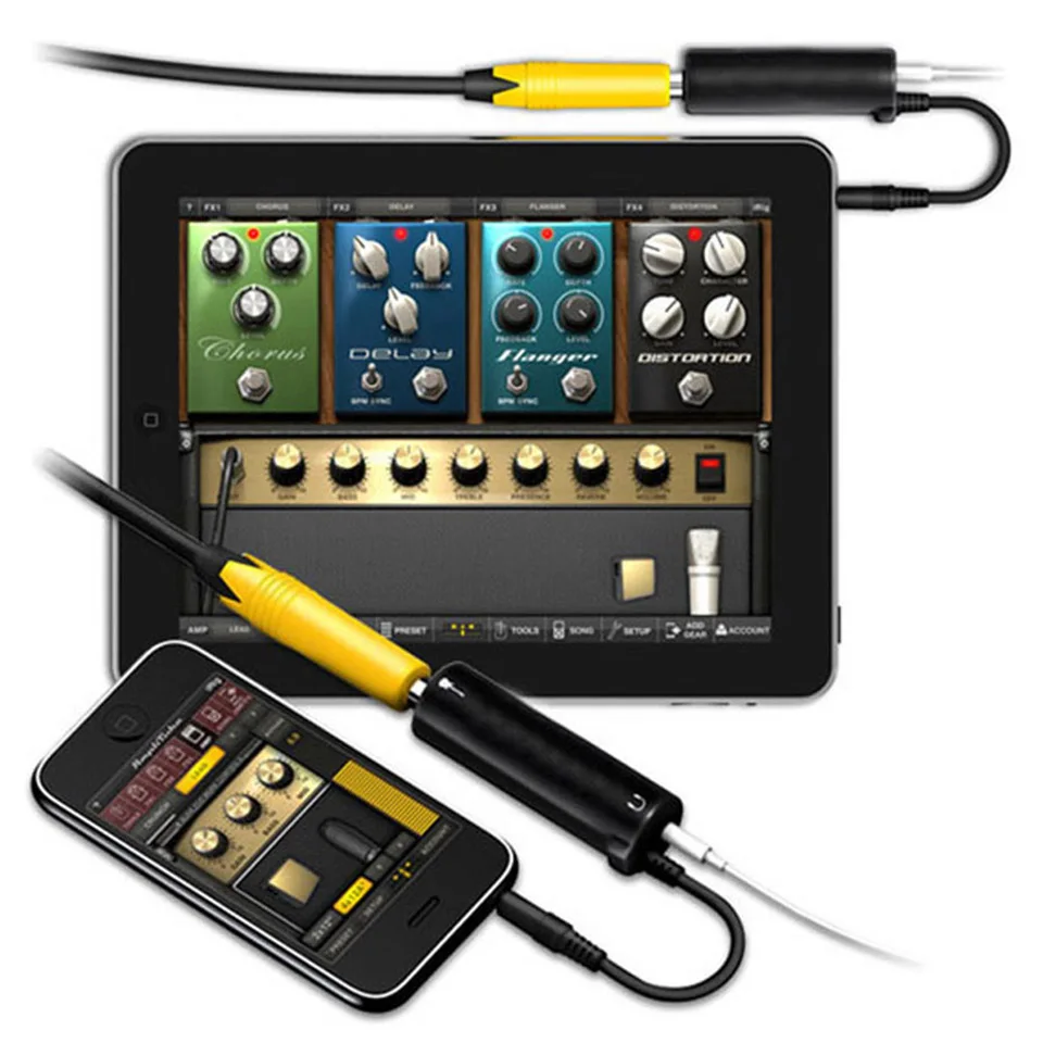 

Rig Guitar Link Audio Interface Cable AMP Amplifier Effects Pedal Adapter Tuner System Convertor for iPhone iPad iPod new arrive