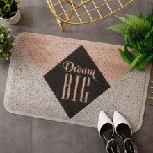 Коврик в скандинавском стиле с мраморным принтом, Нескользящая подушка для ног, коврик для спальни, коврик для столовой, Розовый ковер с сердечком для девочек