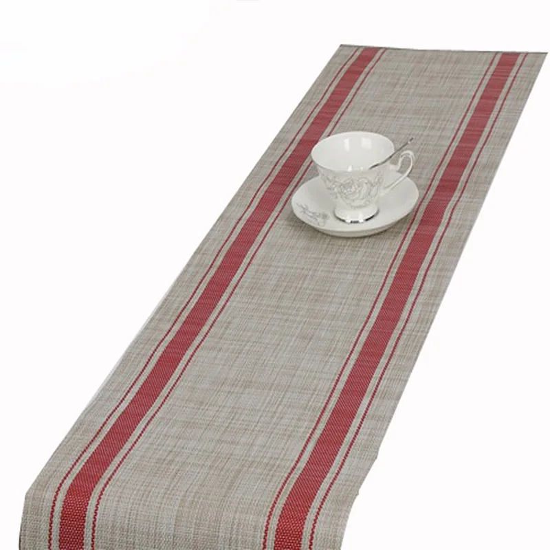 Classic Vintage Style Home PVC Table Runner Fashion Contracted Tea Table Cover Modern Luxury Refrigerator Wardrobe Flag 30X135cm