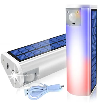 

Solar Sensor Flashlight 4400mAh USB Rechargeable 31LED Cycling Light IP65 Travel Camping Lantern Red Emergency Warning Light