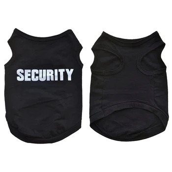 

Pet Winter Clothes Puppy Dog Cat Vest T Shirt Coat Dress Sweater Apparel "SECURITY", Black L