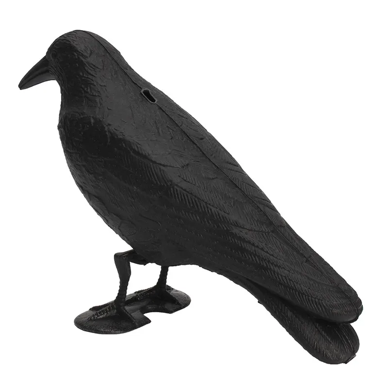 Новая черная пластиковая ворона охотничья садовая приманка двора птица отпугивает страшное чучело мыши водонепроницаемый Отпугиватель для борьбы с вредителями