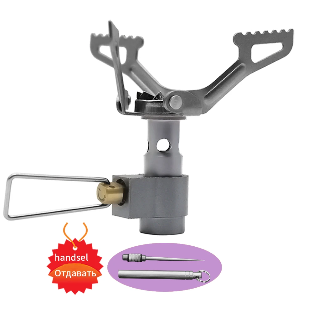 

Outdoor Ultra-light Camping Folding Mini Gas Titanium Stove Cooking Burner 25g Pocket Picnic Survival Furnace Gas Burner Cooker