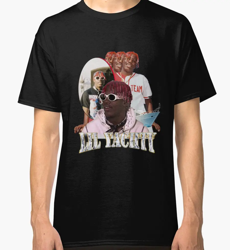 Новинка модные футболки с коротким рукавом короткие Lil Yachty винтажные Rap Tour