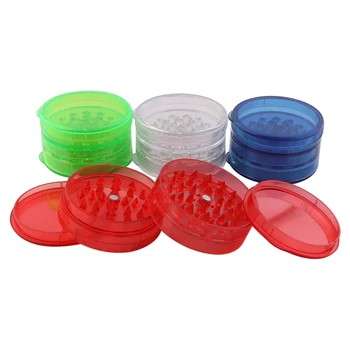 

4 Layers 60mm Plastic Tobacco Grinder Herb Smoke Grinder Spice Leaf Herbal Crusher Manual Muller Smoking Accessories Color Rando