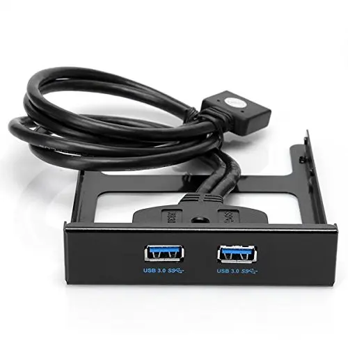 

USB 3.0 Front Panel Hub 2 Port Expansion Bay 20 Pin to USB3.0 Bracket Cable for Computer PC