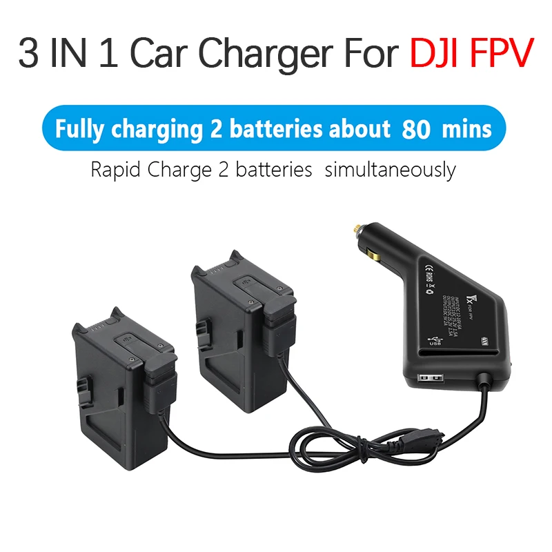 Chargeur de Batterie de Drone, Chargeur de Voiture de Batterie de