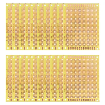 

uxcell 7x9cm Single Sided Universal Paper Printed Circuit Board for DIY Soldering Yellow 20pcs