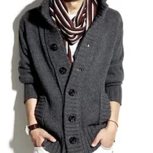 Пряжка свинца мужской свитер утолщение провода платье шерсть вязание пальто мужской грубой иглы кардиган прилива Трикотаж Свитер