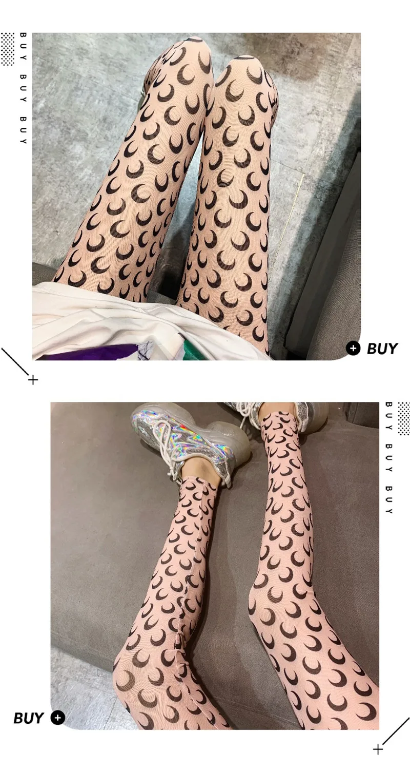 women's fashion 2020 Fashion Summer Streetwear Pencil Pants Women Blingbling Shiny High Waist Stretch Ice Silk Print Moon Leggings Sweatpants joggers for women