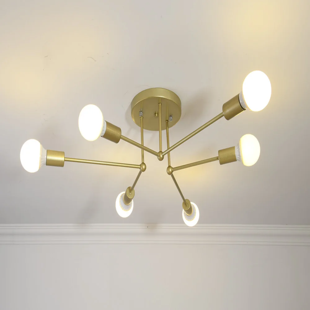 

LED Ceiling Light Modern Lamp Living Room bedroom Lighting Fixtures Surface ceiling Mounted lights 6 heads E27 led bulb lamp