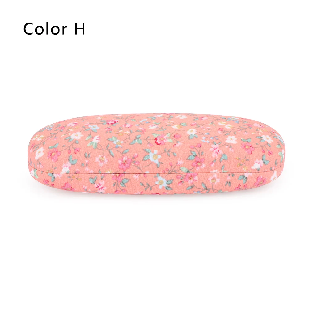Color H Переносной Жесткий Чехол для очков с цветочным рисунком, защитная коробка для очков, сумка для очков для чтения, коробка для солнцезащитных очков, 8 цветов - Цвет: Color H