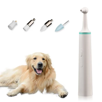 

Electric Tooth Polisher Pet Teeth Cleaner with 4 Brush Heads Dog Dental Care Tool kit Replacement For Pet Teeth Cleaner Polisher
