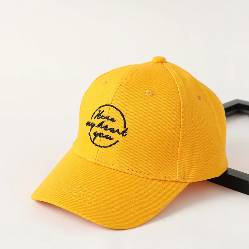 Высокое качество папа шапки здесь мое сердце вы Бейсбол Регулируемая Кепка хип хоп для мужчин и женщин Повседневная шляпа черный белый розовый