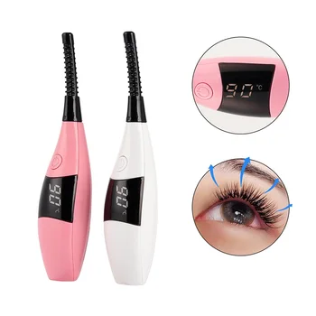 

Electric Eyelash Curler Long-Lasting Curling Mascara 60℃/70℃/80℃/90℃ Heating Eyelash Curling Brush Ironing Comb Eyelash Styling