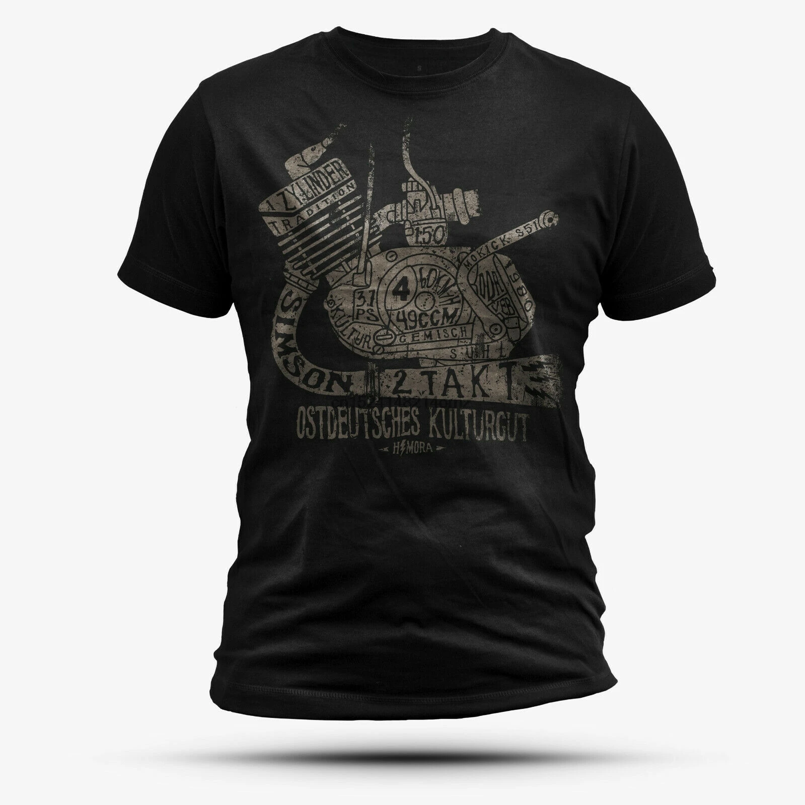 

2019 Fashion Simson S51 T-Shirt Black 2 Stroke Cylinder 49Cc S50 Ddr Motorcycle Tees