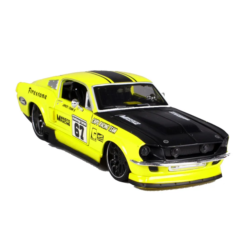 Эксклюзивная коллекция 1:24 Ford 1967 Mustang GT спортивный автомобиль сплав модель, моделирование изысканные литые подарочные украшения
