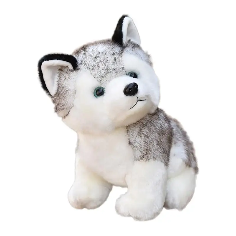 30 см детский подарок Сидя животное Huskie игрушка Очаровательная Собака Кукла Плюшевая мягкая игрушка подарок для детей Детский подарок на день рождения милая собака A35