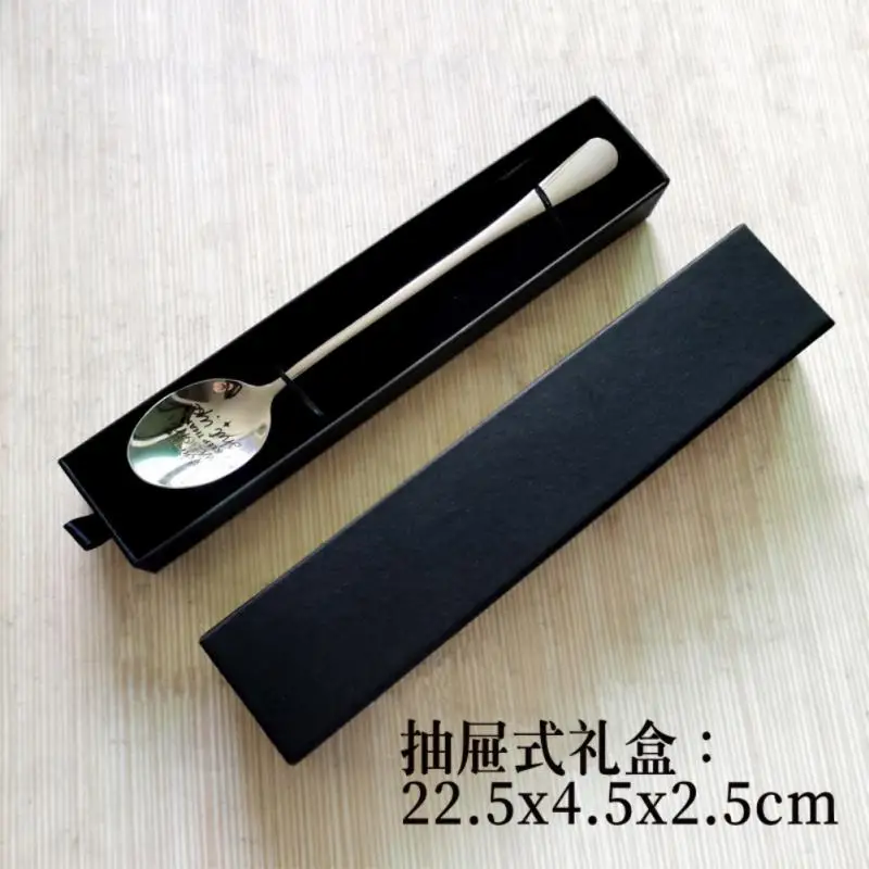 Ice Spoon I Love You Blessing Words Stainless Steel Long Handle Ice Spoon Couple Gift Together Forever Coffee Lettering Spoon Kitchen Item