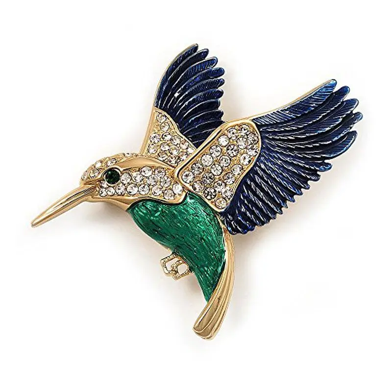 Dark blue+green alloy Bird Brooch In Personal temperament wild | Украшения и аксессуары